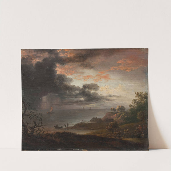 Tordenregn nedstyrtende i havet by Jens Juel