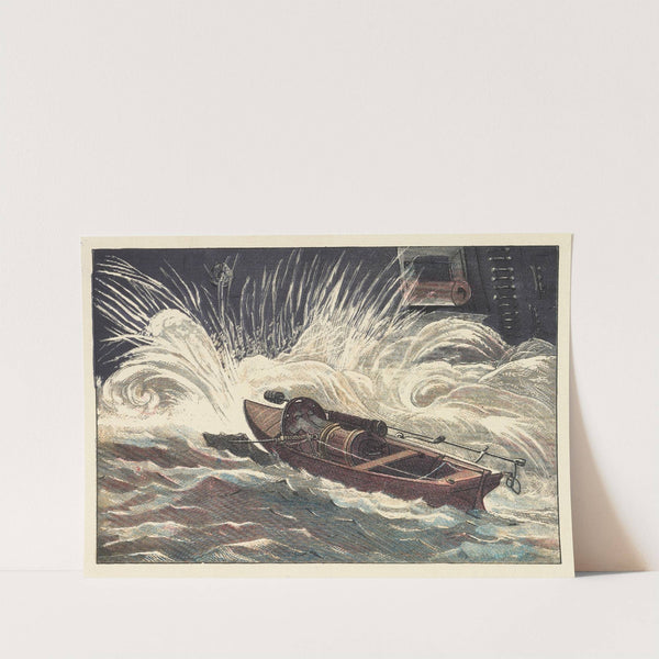 Torpedo Boat Attacking a Large War Vessel by John Howard Appleton