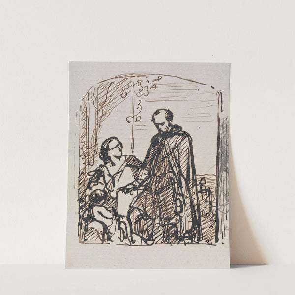 Torquato Tasso, Dressed as a Sheperd, Visits his Sister Cornelia in Sorrento by Nicaise De Keyser