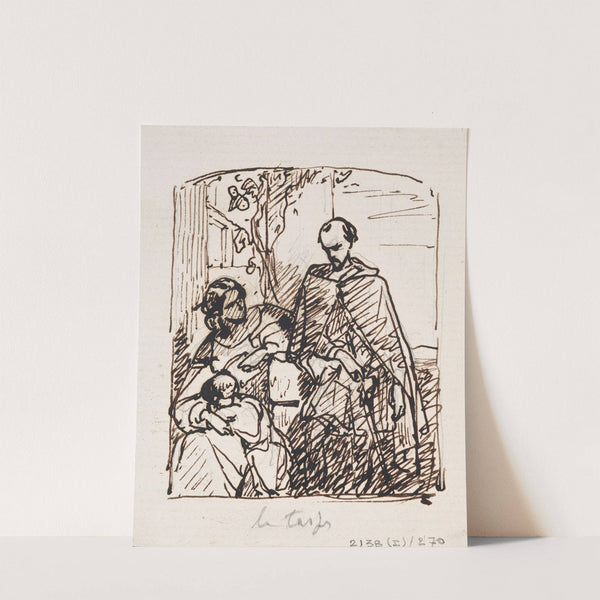 Torquato Tasso, Dressed as a Sheperd, Visits his Sister Cornelia in Sorrento by Nicaise De Keyser