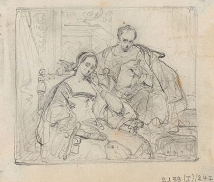 Torquato Tasso reading a Poem from Jerusalem delivered to Leonora d’Este