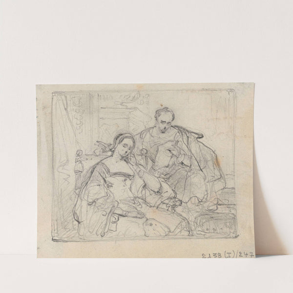 Torquato Tasso reading a Poem from Jerusalem delivered to Leonora d'Este by Nicaise De Keyser