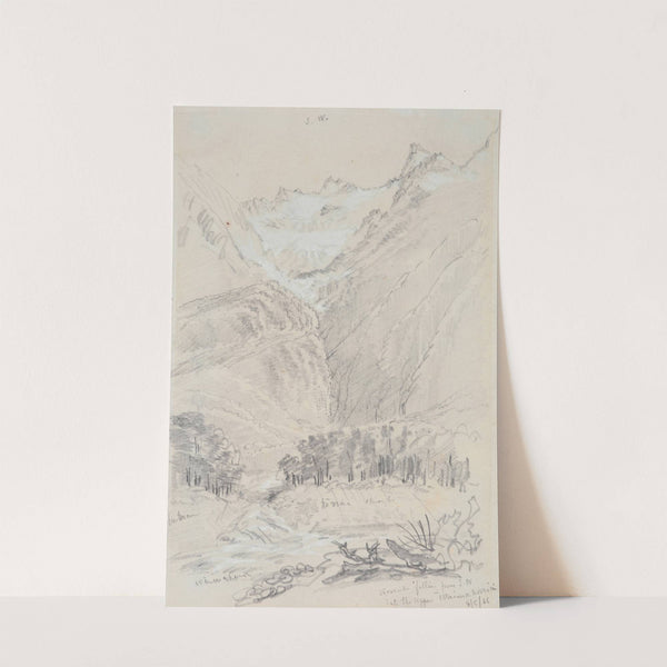 Torrent falling from the South West into the Upper Waimakariri (1866) by Nicholas Chevalier