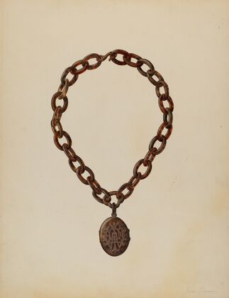 Tortoise Shell Necklace & Locket