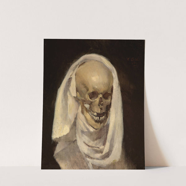 Totenschädel mit Leichentuch by Wilhelm Leibl