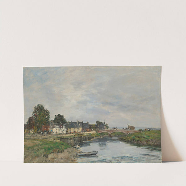 Touques, le vieux port à marée basse (1890) by Eugène Boudin