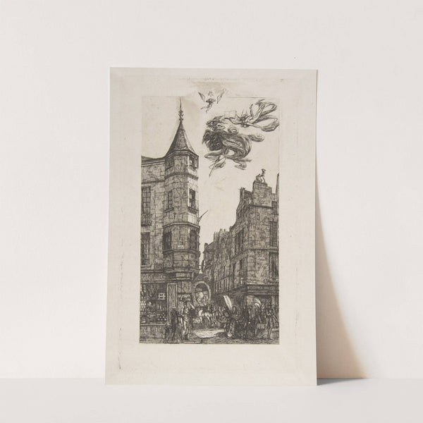 Tourelle Rue de l’Ecole de Médecine, 22 (House with a Turret, No 22, rue de l’Ecole de Médecine, Paris) (1861) by Charles Meryon