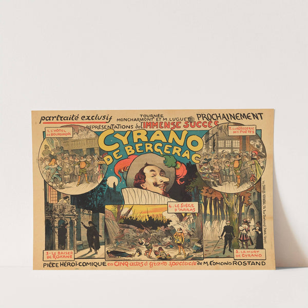 Tournée Moncharmont et M. Luguet, prochainement Cyrano de Bergerac (1897) by Lucien Marie François Métivet