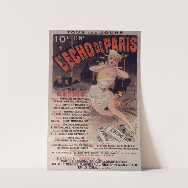 Tous les jours, 10c le n°. L’Echo de Paris littéraire et politique (1888) by Jules Chéret