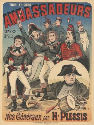 Tous les soirs. Ambassadeurs, Champs-Élysées. Nos généraux par H. Plessis (1882)