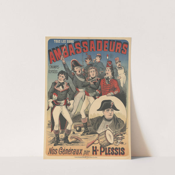 Tous les soirs. Ambassadeurs, Champs-Élysées. Nos généraux par H. Plessis (1882) by Imp. Charles Lévy
