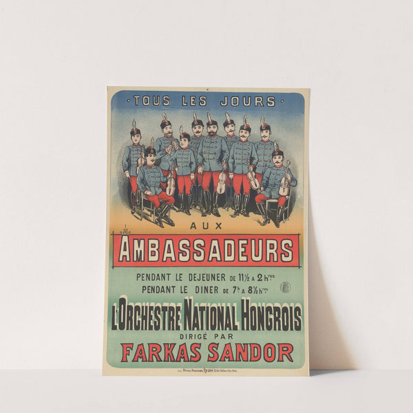 Tous les soirs. Aux Ambassadeurs… L’orchestre national hongrois, dirigé par Farkas Sandor (1886) by Imp. Charles Lévy