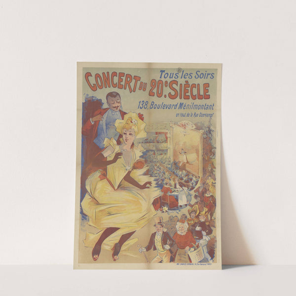 Tous les soirs, Concert du 20ème siècle. 138 boulevard ménilmontant, en haut de la rue Oberkampf (1895) by Imp. Charles Verneau
