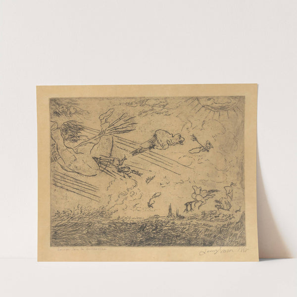 Tovenaars in de stormwind by James Ensor