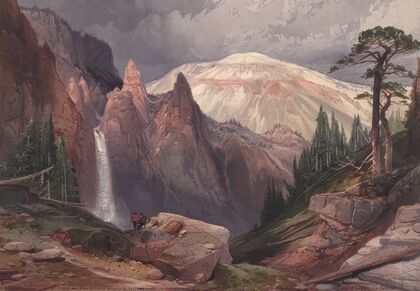 Tower Falls and Sulphur Mountain, Yellowstone (1875)