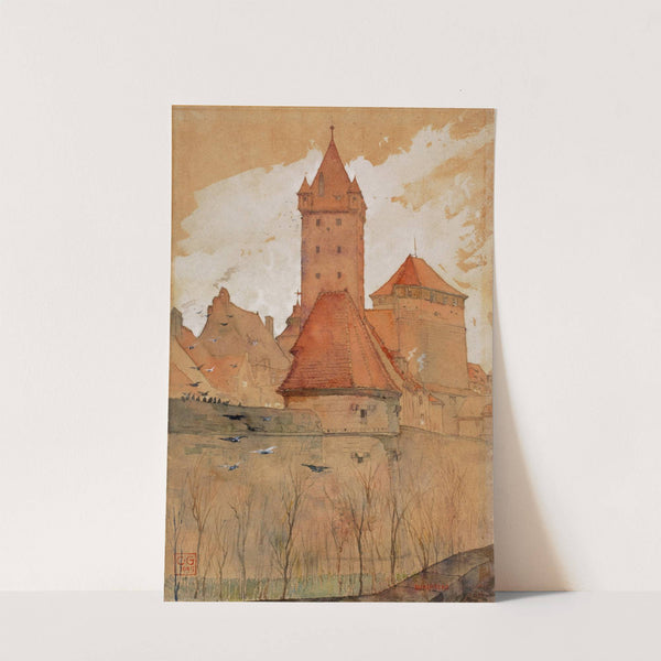 Towers from the City Wall, Nuremberg by Cass Gilbert