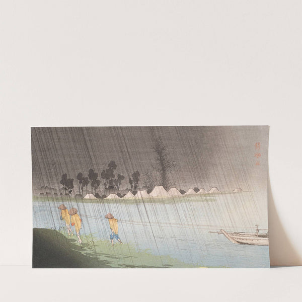 Towpath in the rain by Uehara Konen