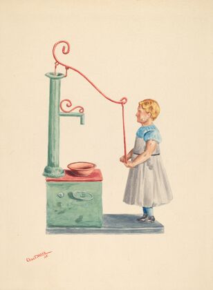 Toy Bank – Dutch Girl at Well — size preview