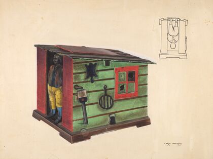 Toy bank – Man in a Cabin
