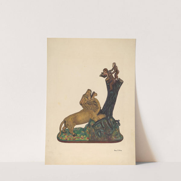 Toy Bank - Monkey and Lion by George File