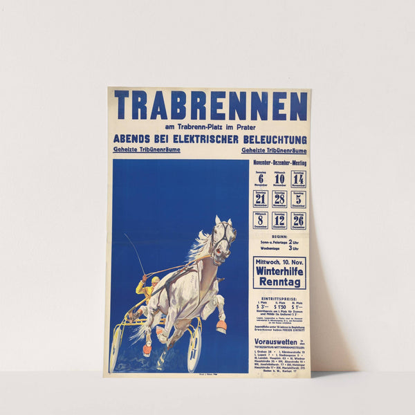 Trabrennen am Trabrennplatz im Prater (1937) by J. Weiner