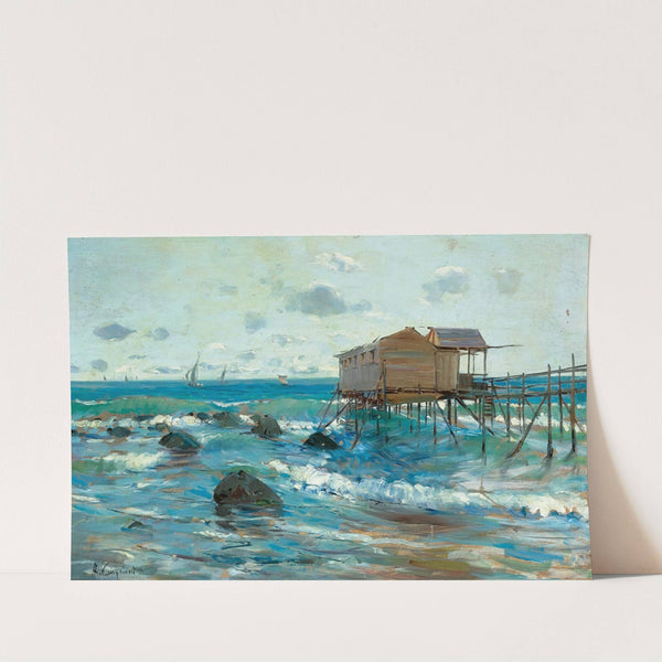 Trabucco On The Coast Of The Adria by Alceste Campriani