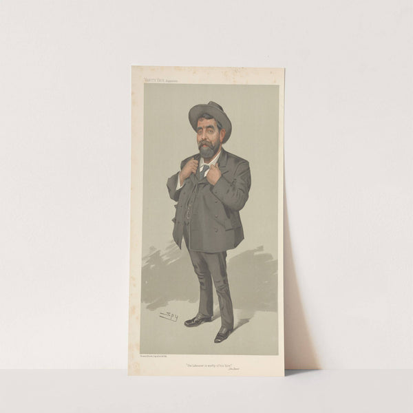 Trade Union Officials; ‘The Labourer is Worthy of his Hire’, Mr. Will Crooks, April 6, 1905 (1905) by Leslie Matthew Ward