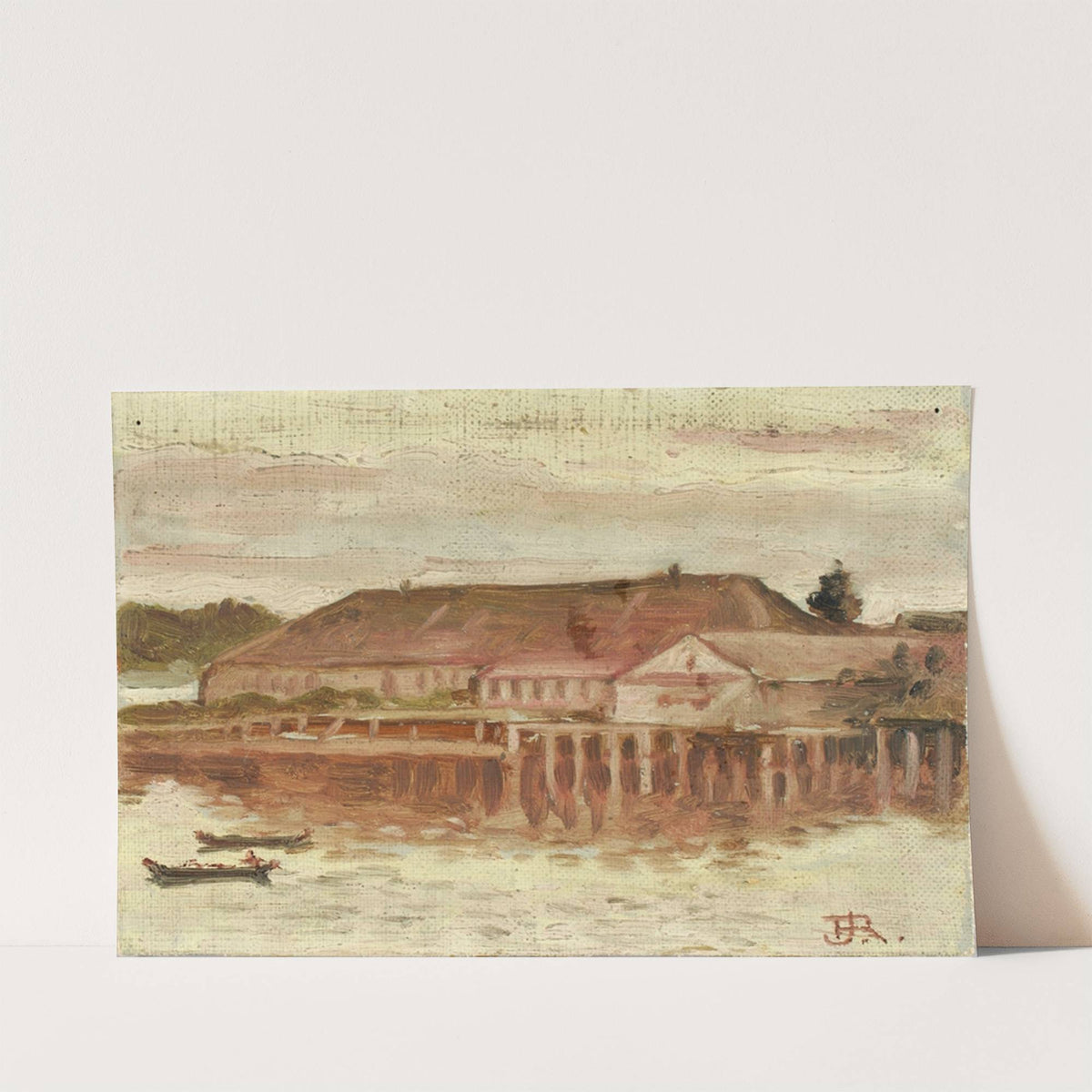 Trading Post And Wharf Buildings, Sitka, Evening by Theodore J. Richardson