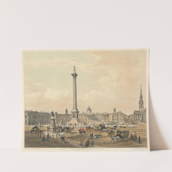 Trafalgar Square, with the National Gallery and St. Martin’s Church (1852) by Edmund Walker