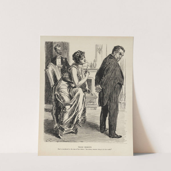 Tragic moments – Dad is introduced to the man of her choice (1916) by Charles Dana Gibson