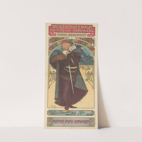 Tragique histoire d’Hamlet, prince de Danemark, Sarah Bernhardt. Théâtre Sarah Bernhardt (1899) by Alphonse Mucha