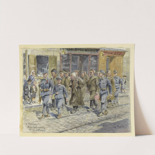 Transport Russischer Gefangener, Kriegszeit 1914-1917 (1917) by Moritz Ledeli