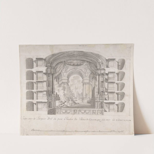 Transverse Section of the Small Theater at the Palace of Caserta, with a View of a Stage Design by Luigi Vanvitelli