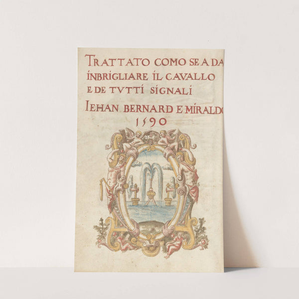 Trattato como se a da inbrigliare il cavallo e de tutti signali Pl.14 by Jehan Bernard e Miraldo