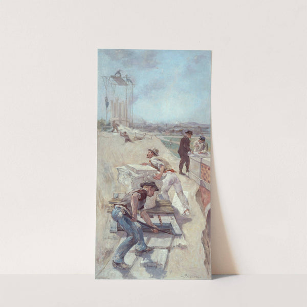 Travaux d'établissement d'un square by Emile-Henri Blanchon