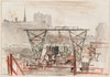 Travaux du métro entre le pont au Change et le pont Notre Dame (1906)