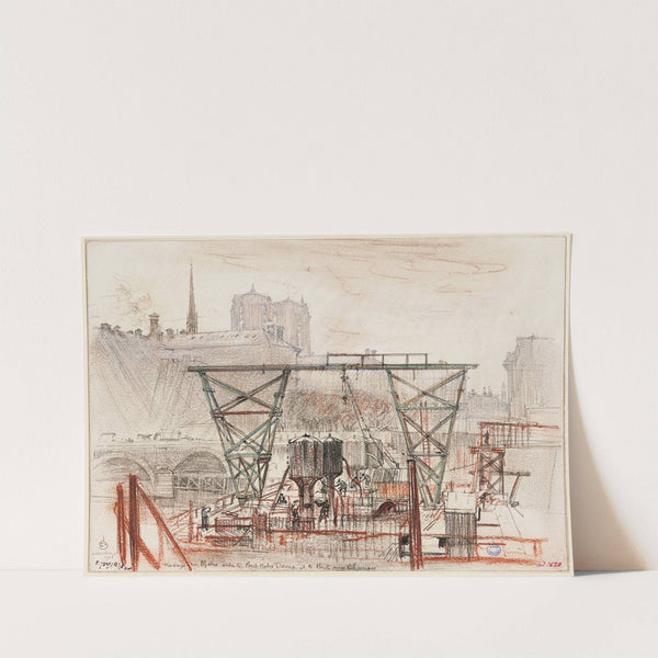 Travaux du métro entre le pont au Change et le pont Notre Dame (1906) by Charles Jouas