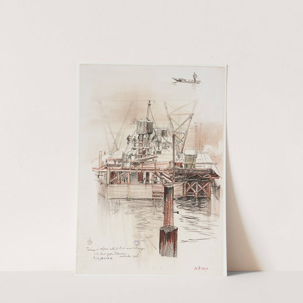 Travaux du métro entre le pont au Change et le pont Notre Dame (1906) by Charles Jouas