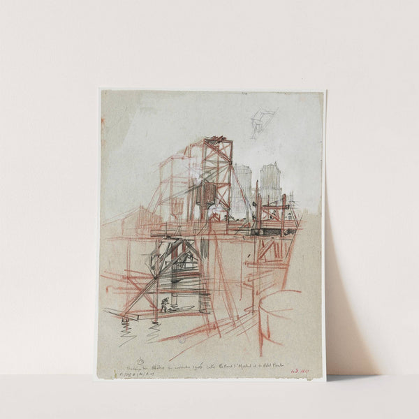 Travaux du métro entre le pont Saint Michel et le Petit Pont (1906) by Charles Jouas