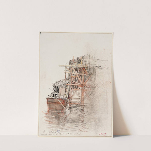 Travaux du métro entre le pont Saint Michel et le Petit Pont (1906) by Charles Jouas