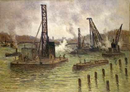 Travaux sur la Seine, au pont des Saints-Pères