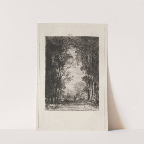 Traveler on a Road in a Forest (1866) by Maxime Lalanne