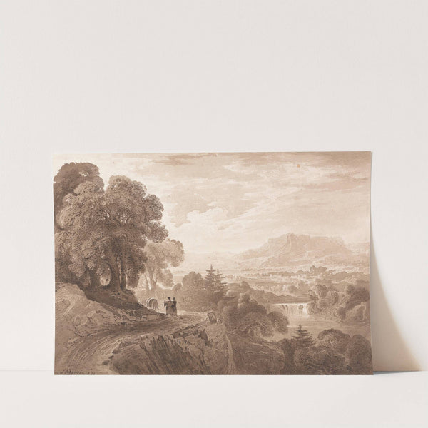 Travelers on a Road above a River by John Martin