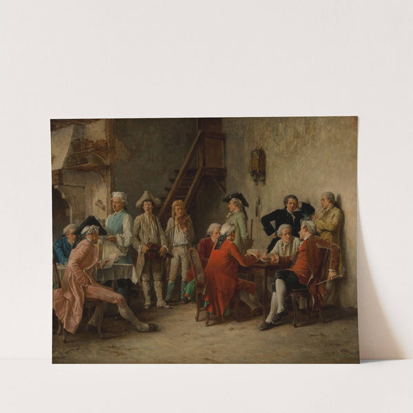 Traveling minstrels entertaining at an inn (1880) by Benjamin-Eugène Fichel