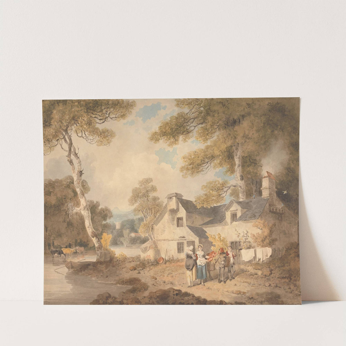 Traveling Potter Outside a Cottage (1798) by Francis Wheatley