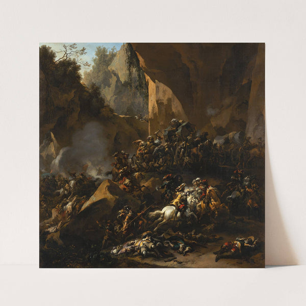 Travellers Ambushed by Brigands (c. 1670) by Nicolaes Pietersz. Berchem