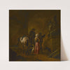 Travellers in a cave by Philips Wouwerman