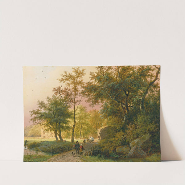 Travellers On A Road (1849) by Barend Cornelis Koekkoek