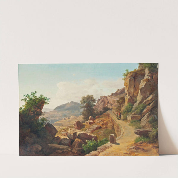 Travellers on a Tuscan road by Karl Marko