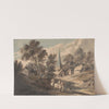 Travellers on Horseback Approaching a Village with a Spire by Thomas Gainsborough